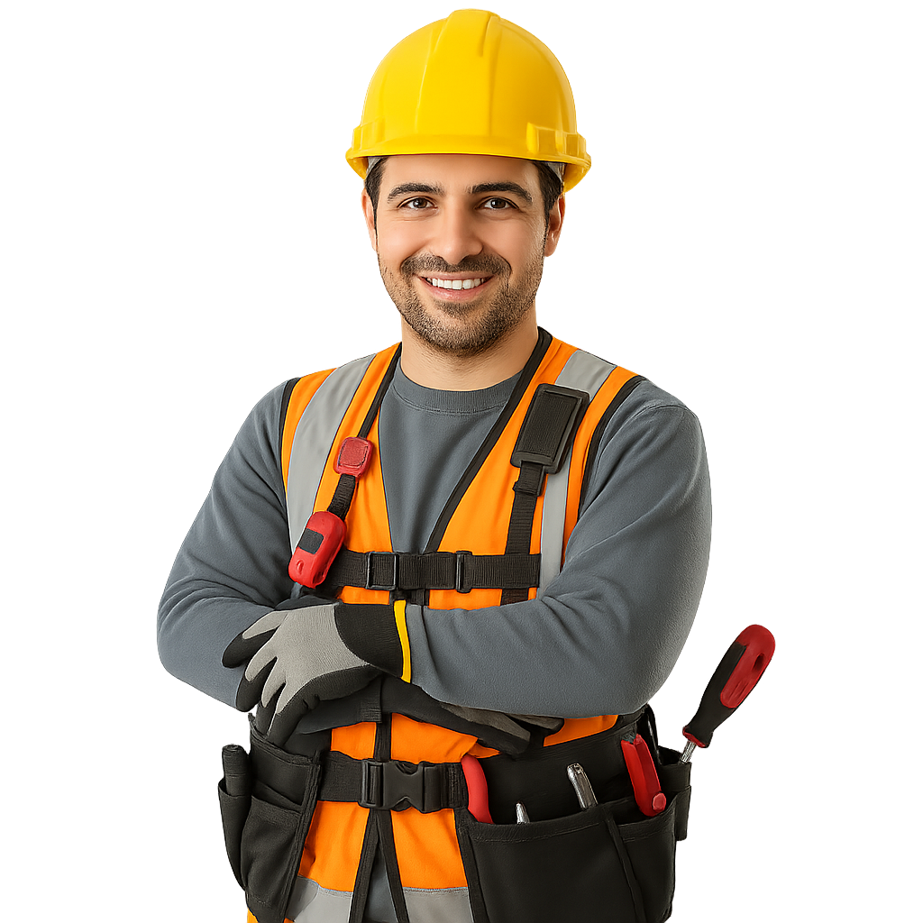 Smiling field worker